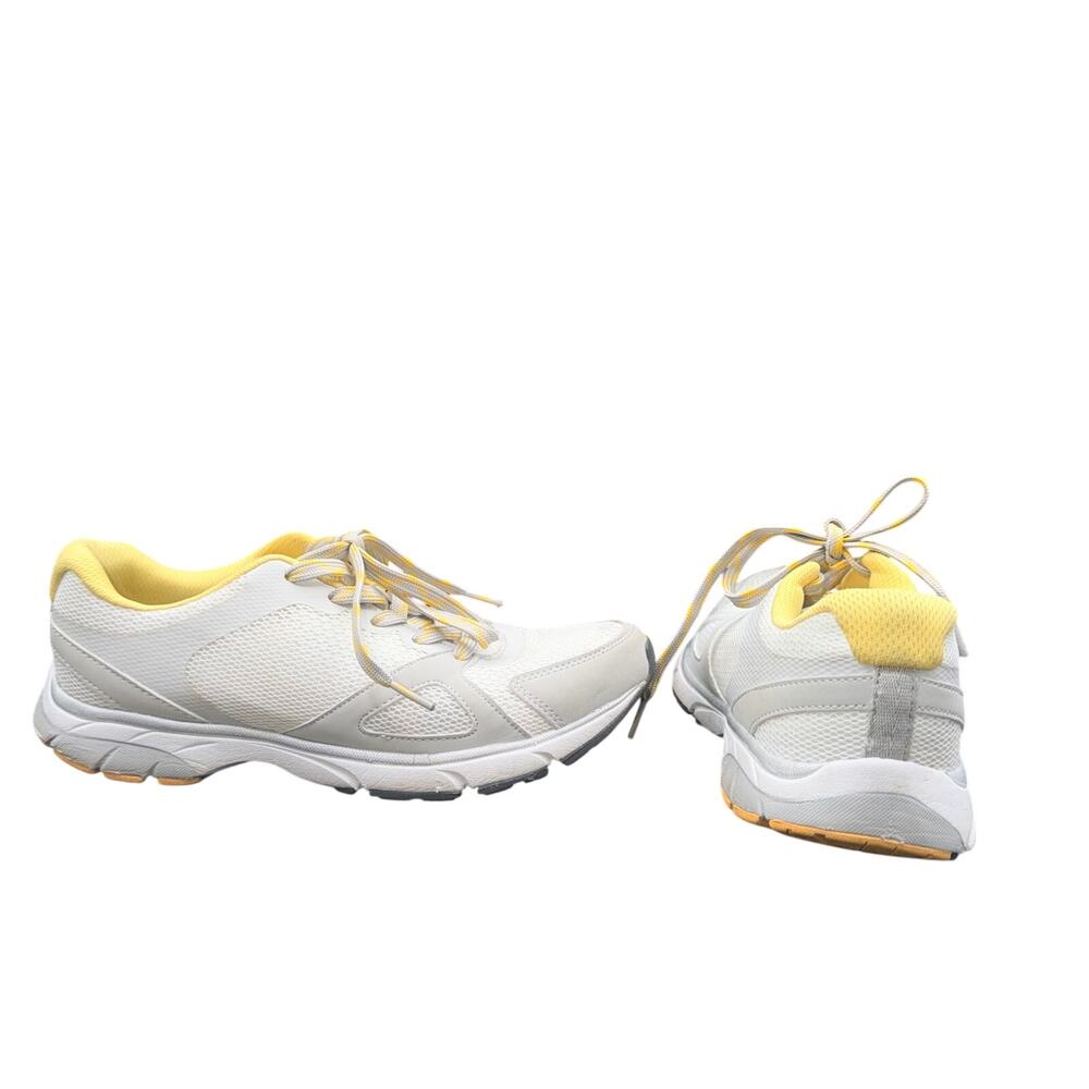 Vionic Tokyo Walking Sneakers Women’s US 9 EU 41 White Yellow Orthotic Mesh